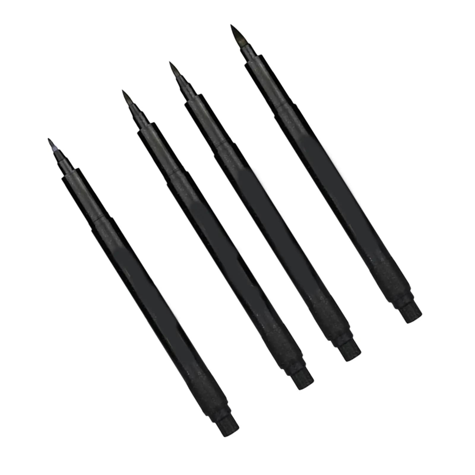 4Pcs Calligraphy Pens Set with L Brush Tips Fiber Nib Smooth Water-Based Ink for Chinese Japanese Lettering Art Drawing