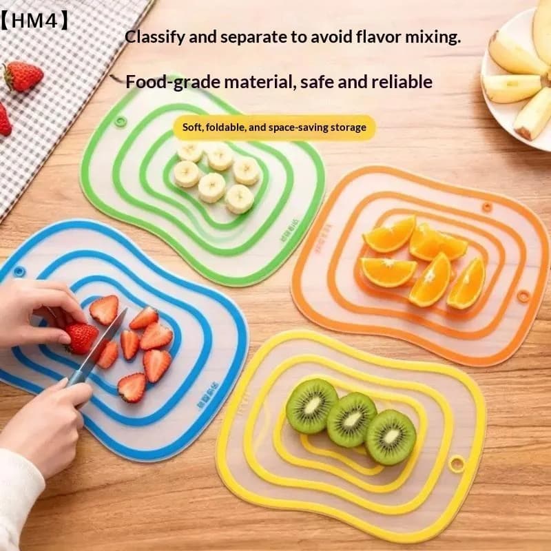 Kitchen Non-slip Chopping Blocks Tool Flexible Transparent Cutting Board Kitchen PP Cutting Boards Classification Chopping Board