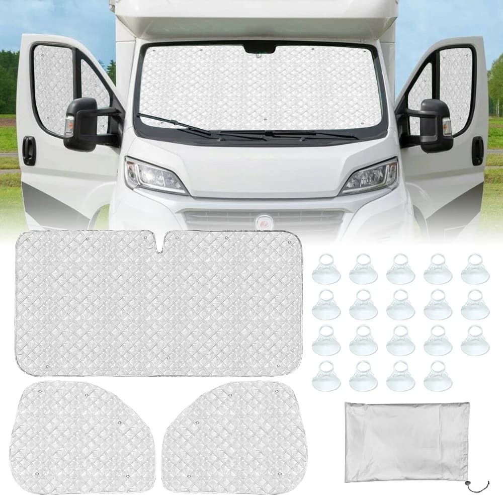 Tende termiche interne per auto parabrezza parasole Kit tenda per auto finestra di sollevamento parasole per Fiat Ducato Peugeot Boxer Citroen