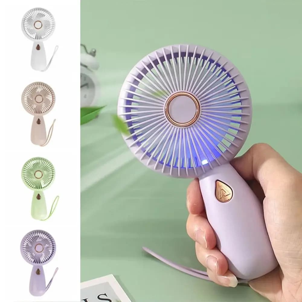 Ventilatore Portatile Mini Semplice e Silenzioso, Ventilatore Elettrico Ricaricabile Durevole per Campeggio