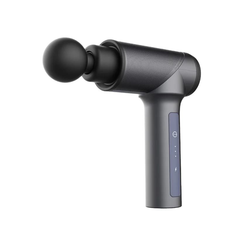 Rechargeable Portable Muscular Massage Gun, Deep Vibration, 6 Heads, Brushless Motor, 110-240V, Musical Function, 0.8kg