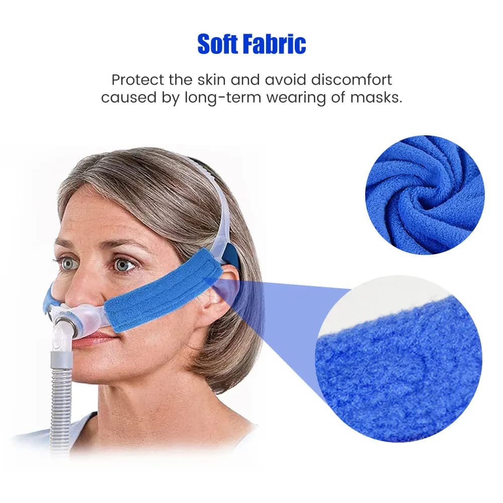 4PCS Universal Nasal CPAP Mask Liners CPAP Mask Covers Pad + 4PCS Comfortable CPAP Strap Covers Headband Cover Mask Accessories