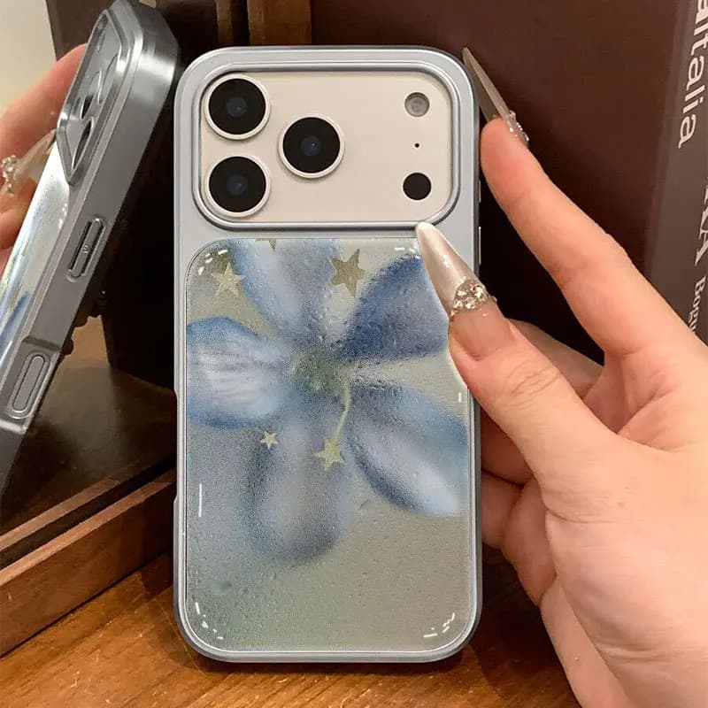 Cover for iPhone 17 Air 16 15 14 13 12 11 17 Pro Max 16 15 Pro with Motive Star Fog Electroplated and Resin