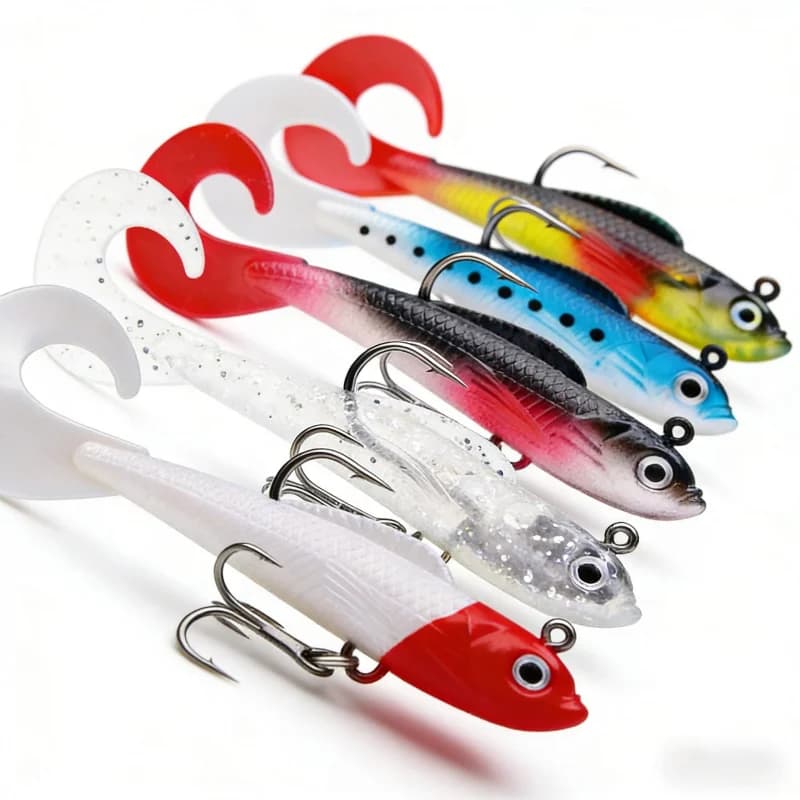 Esca Morbida Specialized for Bass Fishing, 5cm 8.7g, with Coda Curva and Involucro in Piombo, Universal for Freshwater and Salad