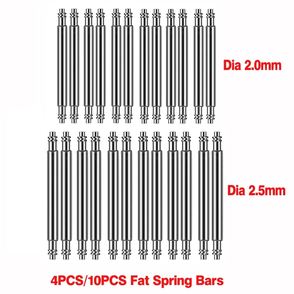 Dia 2.0mm 2.5mm Heavy Spring Bars Strap Link Bars Fits 16mm 18mm 20mm 22mm 24mm 26mm Band SKX007 SKX009 Watch Case Bracelet Link
