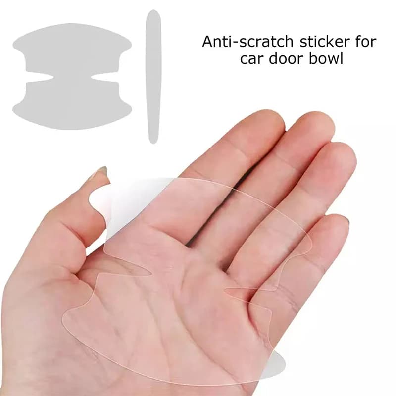 8 pieces anti-scratch protective adhesives for universal door handle for auto protection strip for transparent car handle