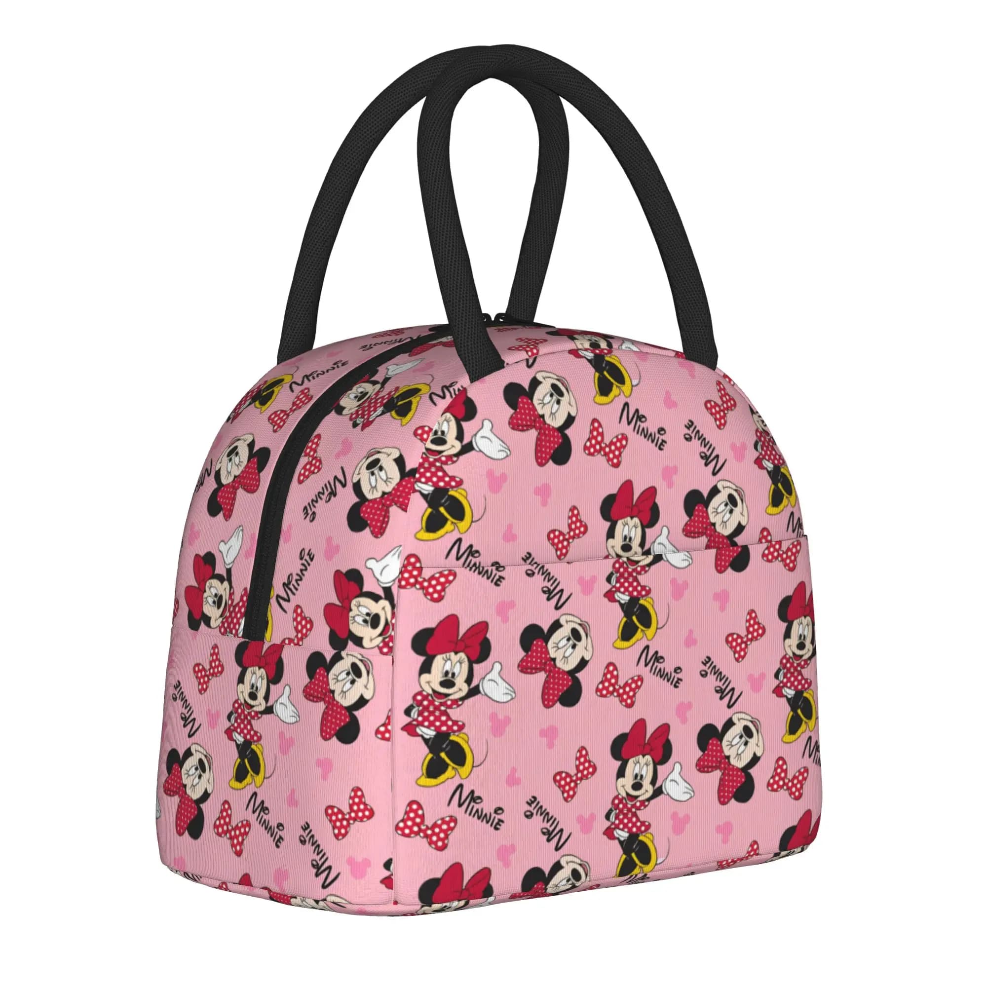 Borsa termica per il pranzo Mickey Minnie Mouse, borsa termica riutilizzabile, contenitore per il pranzo, borsa per il pranzo con cartoni animati, borsa per la conservazione degli alimenti, per lavoro e picnic