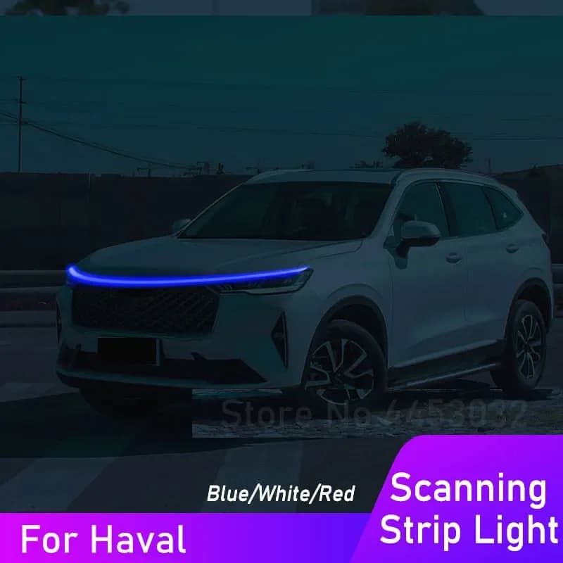 59 Inch DRL LED Strips Car Hood Light For Haval H6 F7 F7X Jolion 2020 H2 H9 M6 Dargo Scanning Daytime Running Lamp Accessories