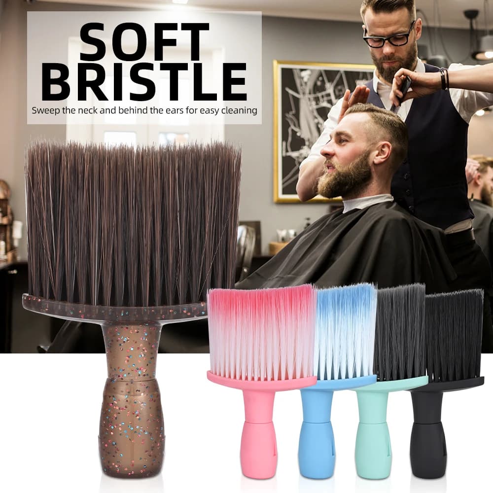 Barbiere Spazzola per la pulizia del collo e del viso Collettore di polveri Spazzola multifunzionale per rompere i capelli Strumenti per parrucchieri domestici