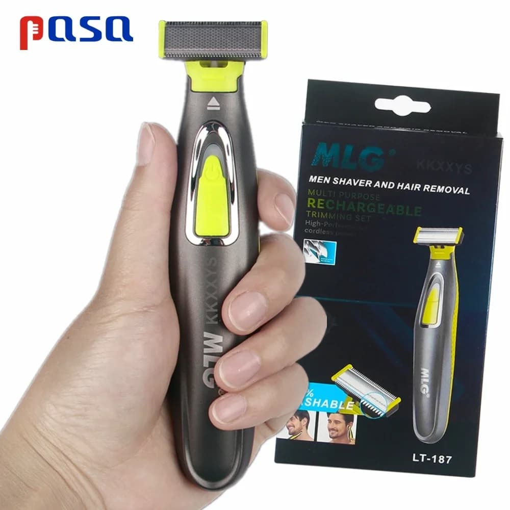 MLG 187 rasoio elettrico Flex Razor Head 3 in 1 rasatura corpo viso lavabile capelli sopracciglio Styling Trimmer ricaricabile cura del viso