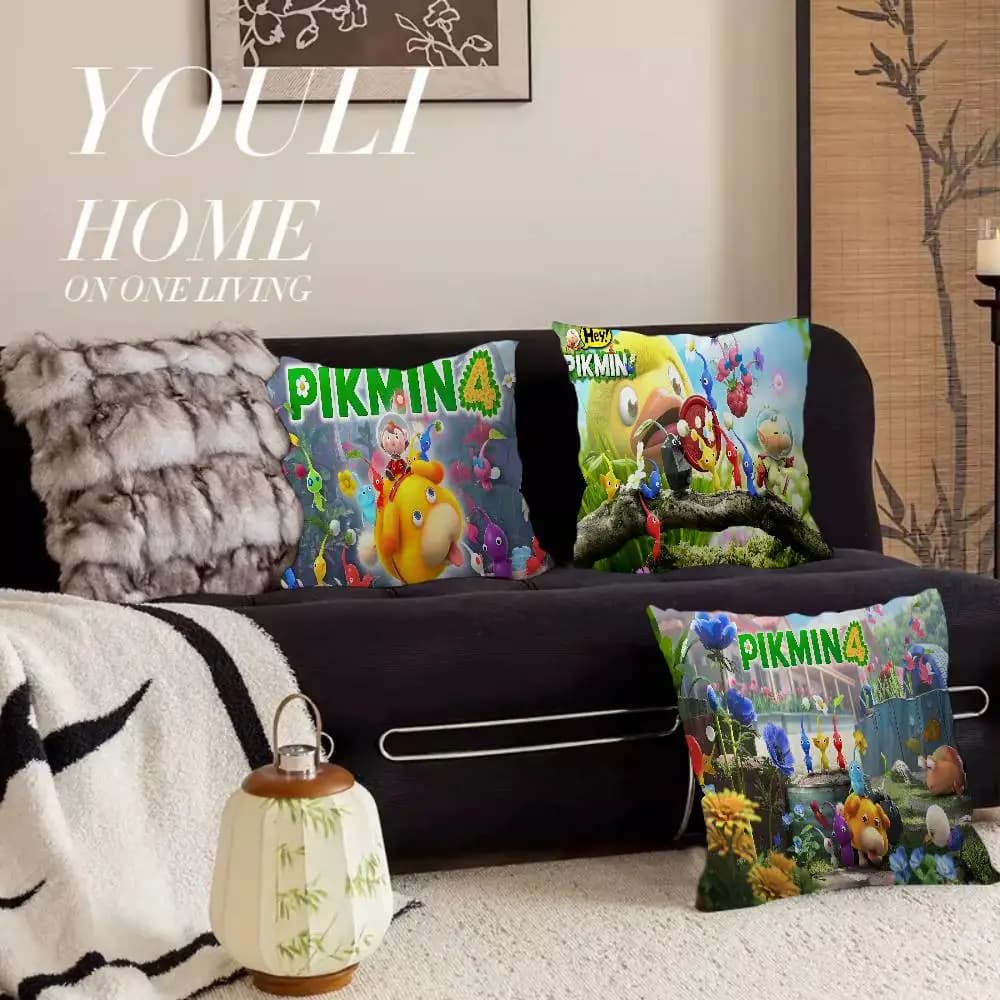 P-Pikmin Game Pillow Gift Home Office Decoration Bedroom Sofa Car Cuscino Cover case 45x45