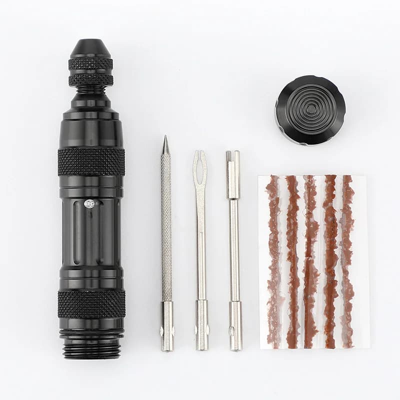 1Set Mountain Bike Vacuum Tire Repair Tool Aluminum Alloy Combination Bicycle Cycling Accessories Bicycle Maintenance Multi Tool