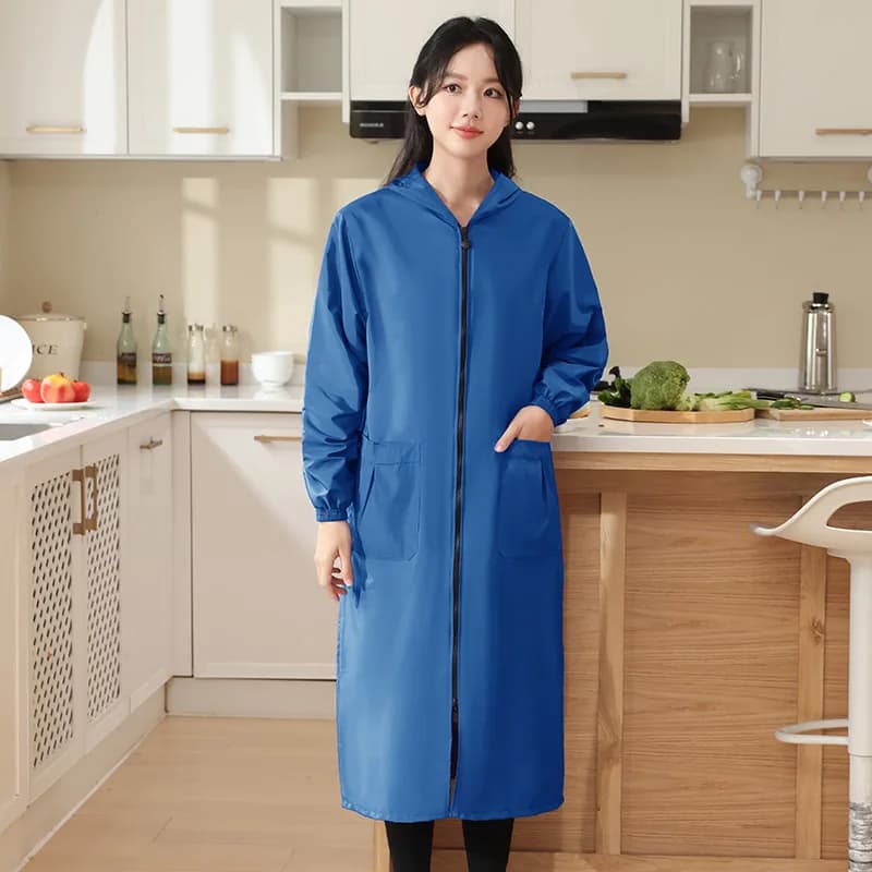 Lunghezza 103 cm Abiti da lavoro da donna Abito impermeabile Abbigliamento per toelettatura di animali Parrucchiere Uniforme da parrucchiere Cucina Grembiule da cucina