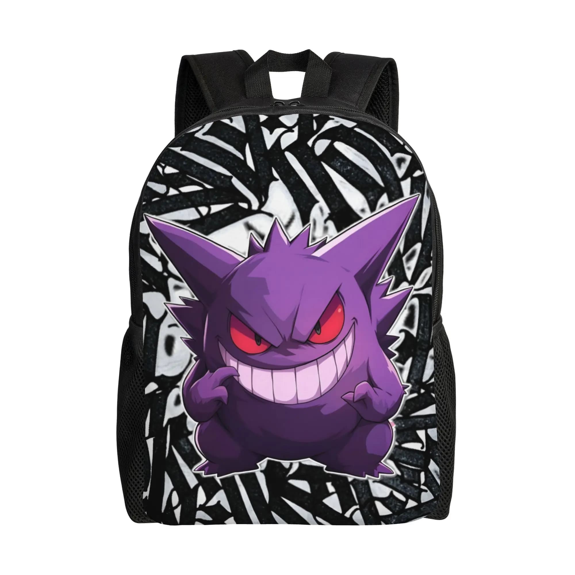 Custom Pokemoned Gengars Backpack for Women Men Waterproof College School Cute Villainous Demon Bag Printing Bookbags