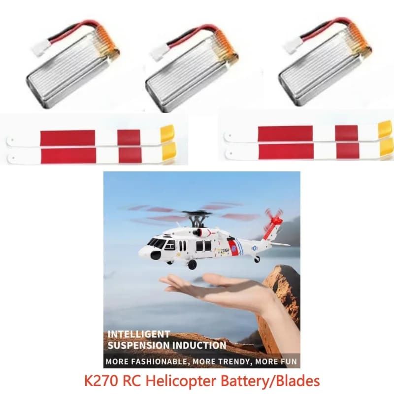 Battery K270 3.8V 800mAh for Helicopter RC K270, Accessories Drone, Spare parts Helicopter RC K270, USB cable