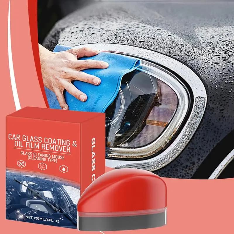 Car Glass Glossy Powerful Car Windshield Cleaner Oil Film Remover Car Window Glass Cleaner Removes Dirt Car Cleaning Brush