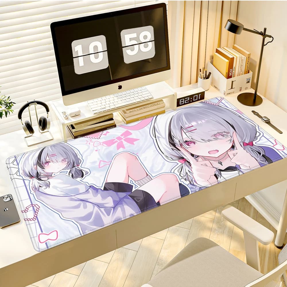 Tappetino per mouse Anime Girl Computer HYBXAXC Accessori Mousepad Ufficio PC Gamer Cabinet Asumi Sena VSPO Tappetino per tastiera Tappetino da scrivania carino