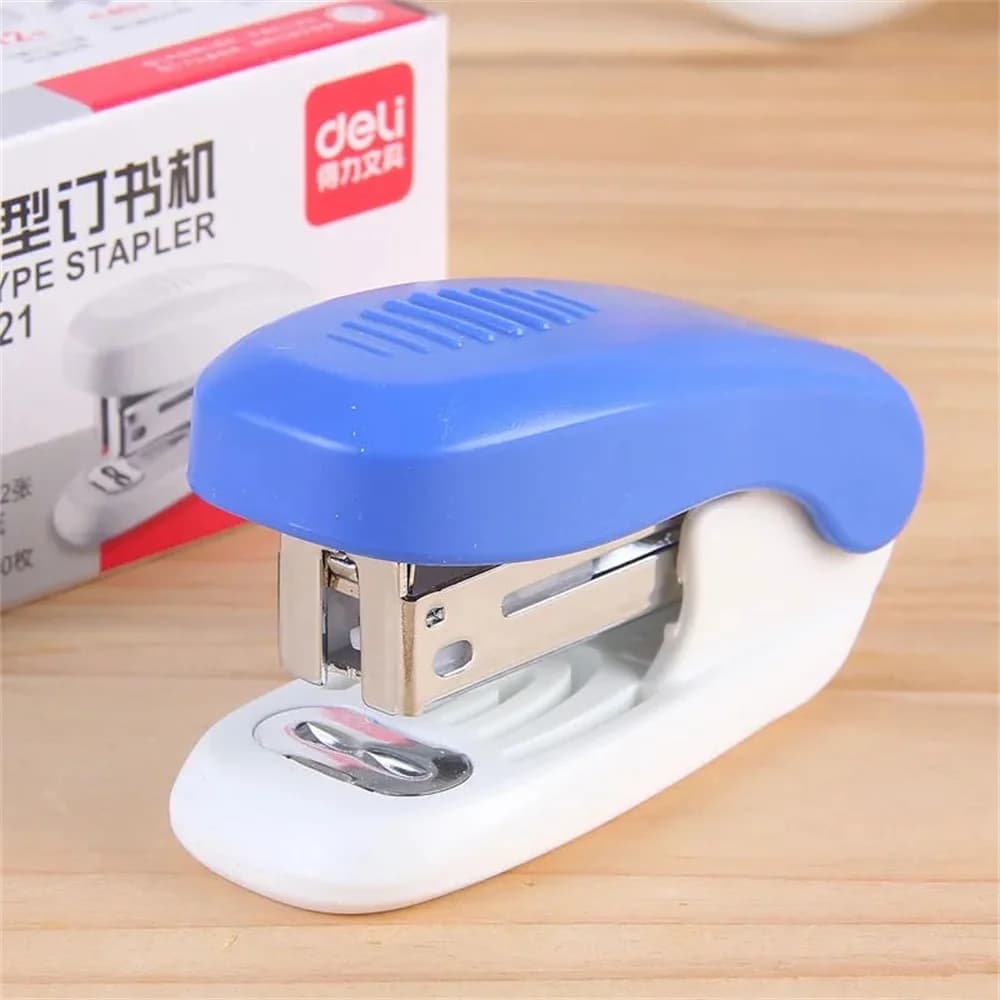 Mini cucitrice manuale Deli portatile adatta 24/6 punti metallici forniture per ufficio scolastico strumento di rilegatura di file aziendali regalo di cancelleria per studenti