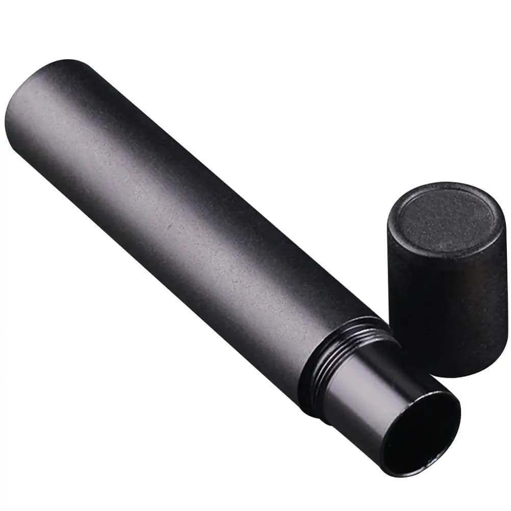 Porta bastoncini di incenso in lega di alluminio Aroma Design conico Tubo di stoccaggio portatile per contenitori di bastoncini in metallo decorativo