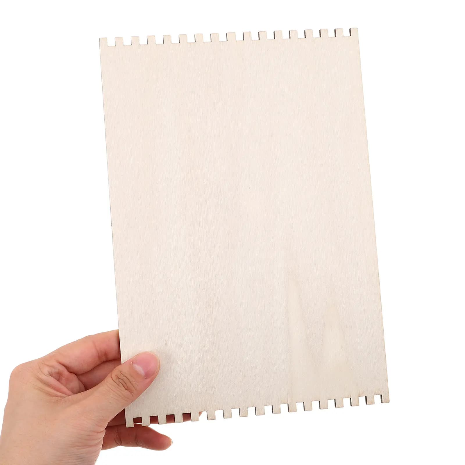 12Pcs Yarn Weaving Board Wooden Notched Groove DIY Handloom Craft Tool Beginner Weaving Loom Accessories for Tapestry