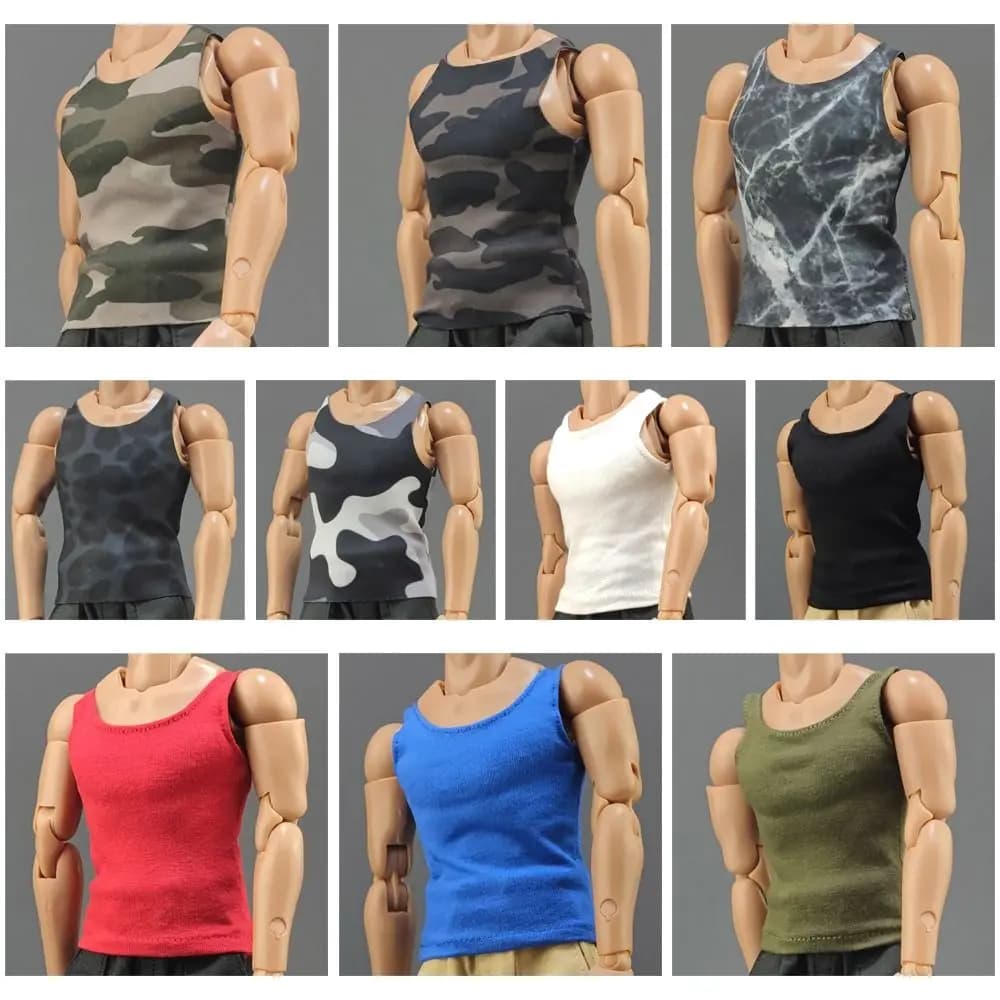 Hiking Clothes For 12"Action 1/6 Miniature Clothing Sports Bottom Soldier Figure Accessory Soldier Casual T-shirt