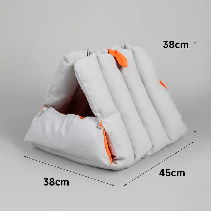 Cuccia Triangolare per Animali Domestici e Letto per Cani Pieghevole Combinato, Caldo e Accogliente, Multiforme, Stile Americano