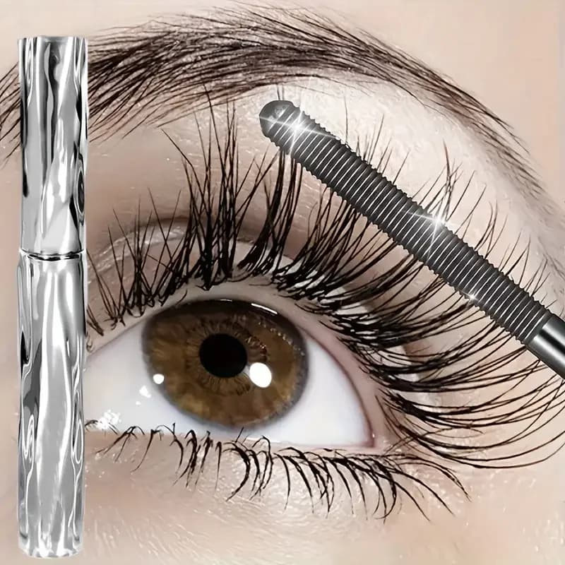 Mascara Waterproof Spiral Brush Mascara Enhancer for sweat-proof black eyelashes, long-lasting voluminous eyelash tube design