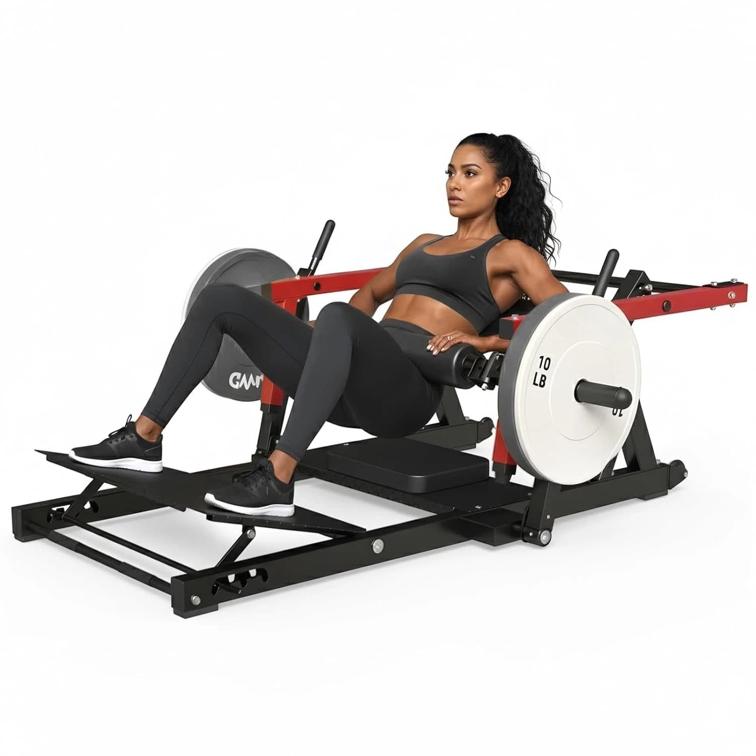 Hip Thrust Machine, 800LBS Plate-Loaded Glute Bridge Machine with Weight Holder, Heavy Duty Butt Exercise Equipment, Customized