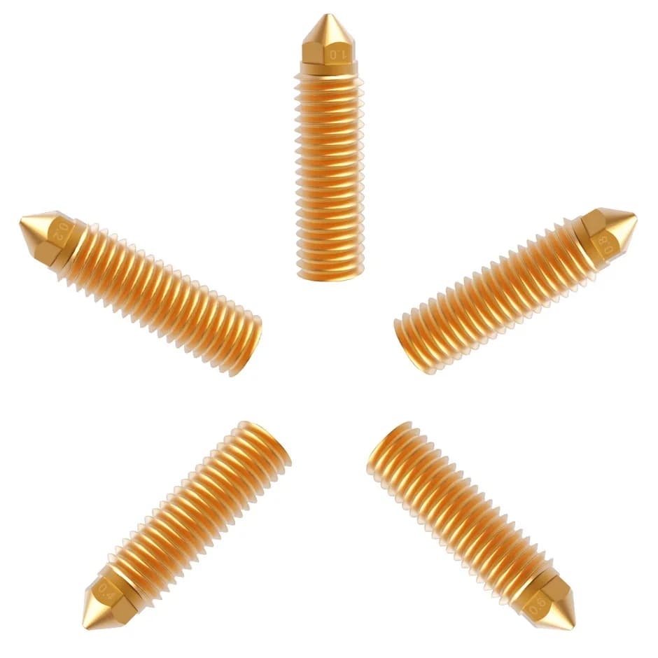 5 pz Aggiornamento Vulcano Ugelli Per Artiglieria Sidewinder X3 X4 Plus/Pro 0.2mm 0.4mm 0.6mm 0.8mm Ugello In Ottone Parti Della Stampante 3D