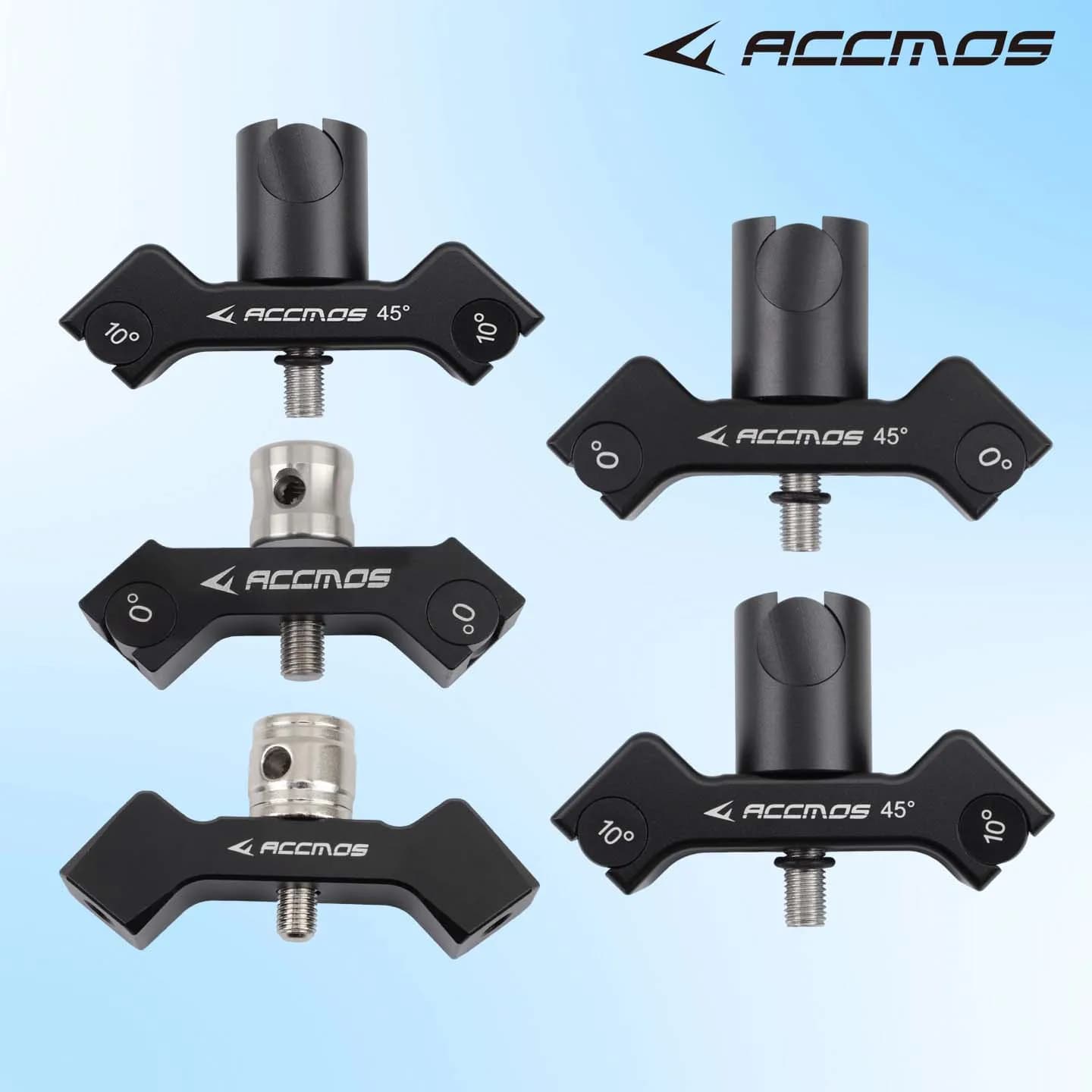 ACCMOS 45 ° Stabilizzatore per Tiro con l'Arco V-Bar Balance Quick Disconnect 0 ° 10 ° Accessori per Tiro con l'Arco e Caccia con Arco Ricurvo