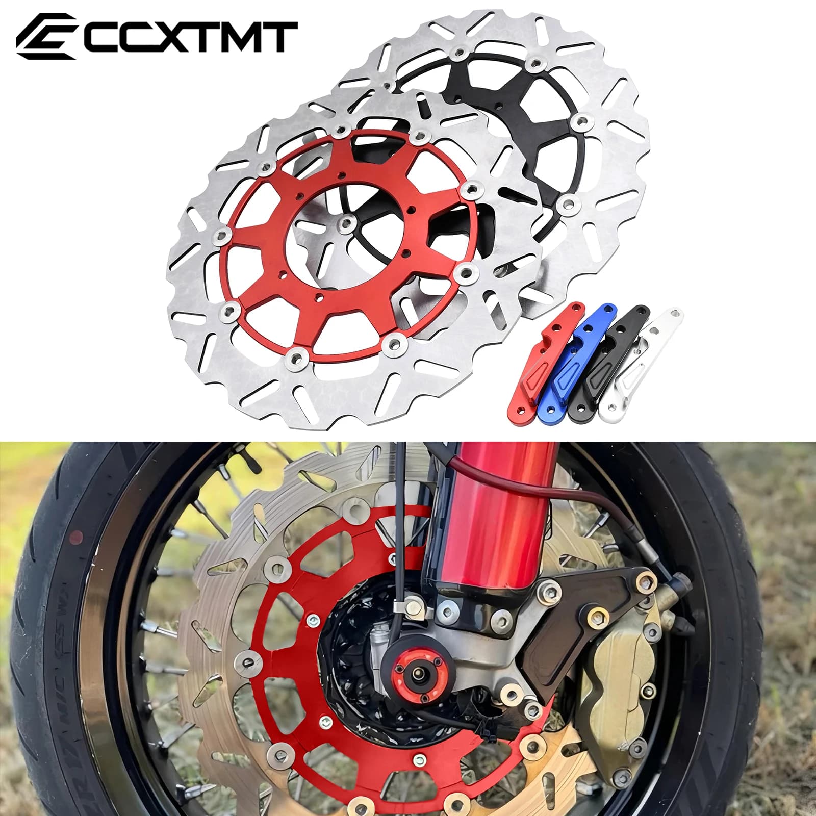 Motocross 320 millimetri Anteriore Galleggiante Freno A Disco Pinza Staffa Per Honda CR CRF 250R 450R 250X 450X 450RX 2002-2021 2022