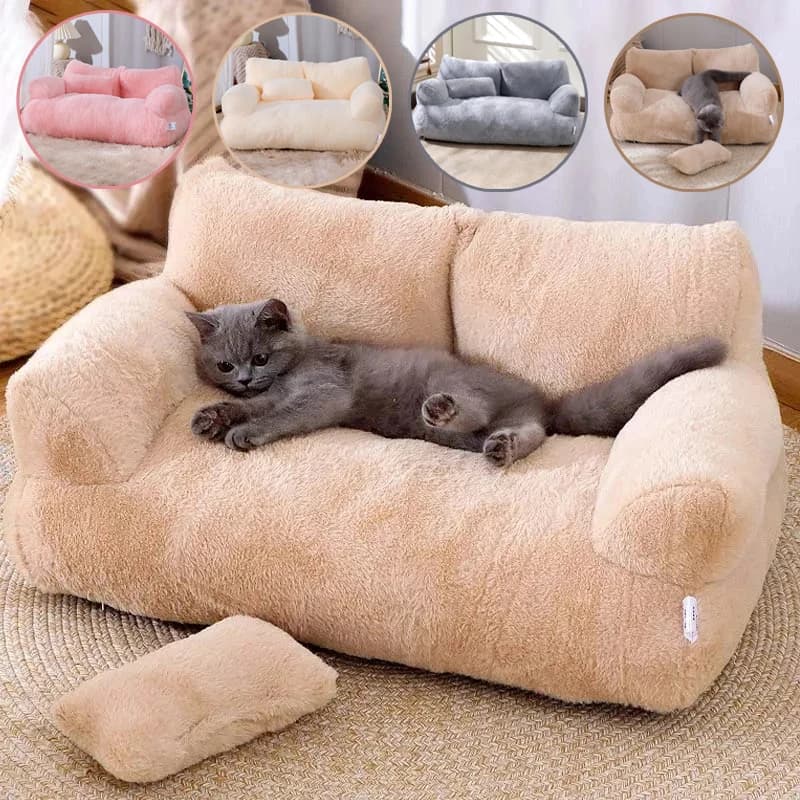 Luxury Cat Bed Sofa Winter Warm Cat Nest Pet Bed for Small Medium Dogs Cats Comfortable Plush Puppy Bed Pet Supplies