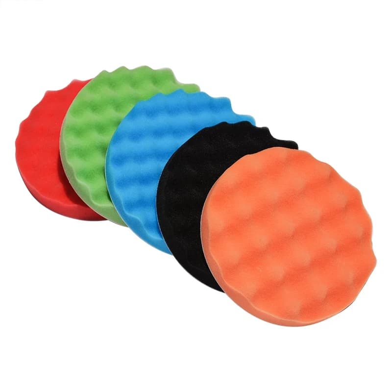 5 Pz 150/180mm Tamponi per lucidatura per auto 5/6/7 pollici Spugna Lucidatore Pulito Ceretta Strumento Auto Kit di lucidatura di bellezza Lucidatura Strumento di pulizia