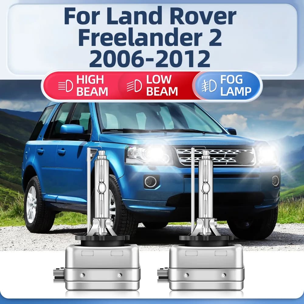 CROSSFOX Xenon HID Lampadine per fari 20000LM 35W Fascio basso Canbus Fari per Land Rover Freelander 2 2006-2010 2011 2012