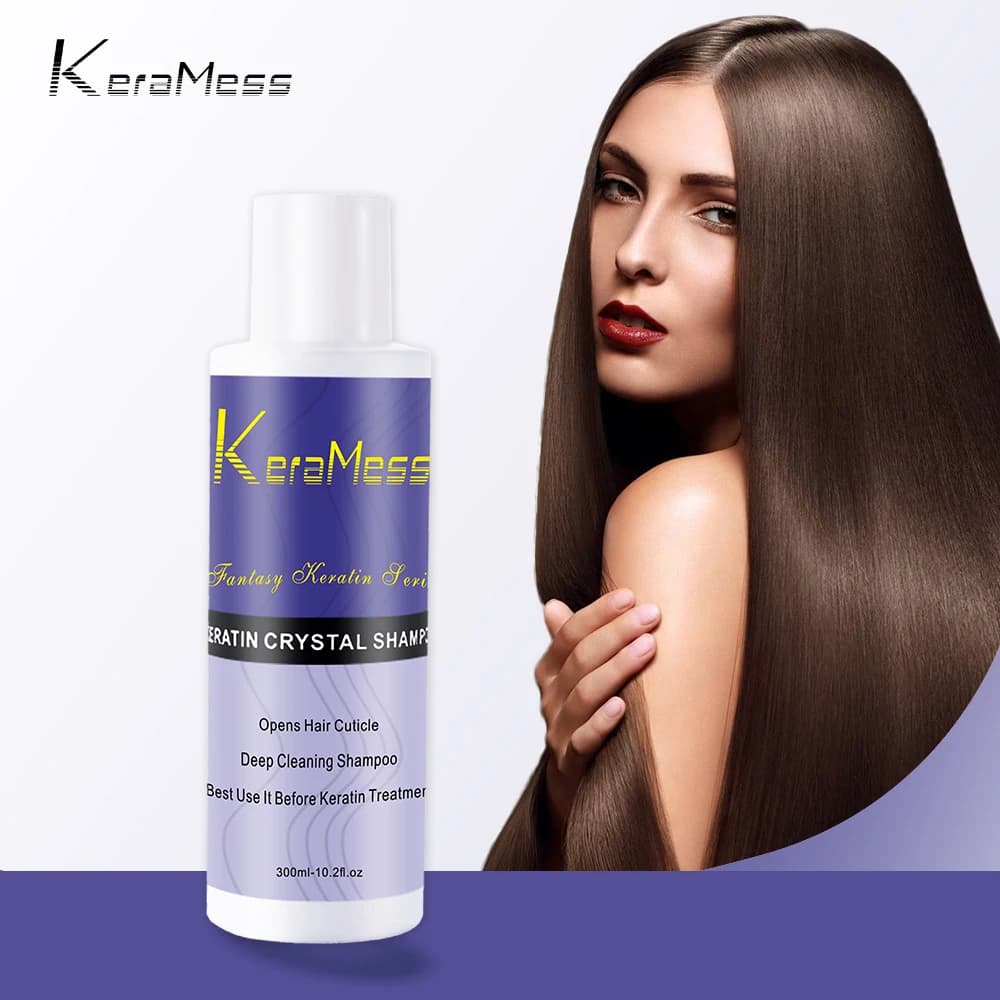 KeraMess corsetto capillare senza solfati di cristallo Shampoo crema per capelli riparazione raddrizzamento idratante per la pulizia profonda dei capelli