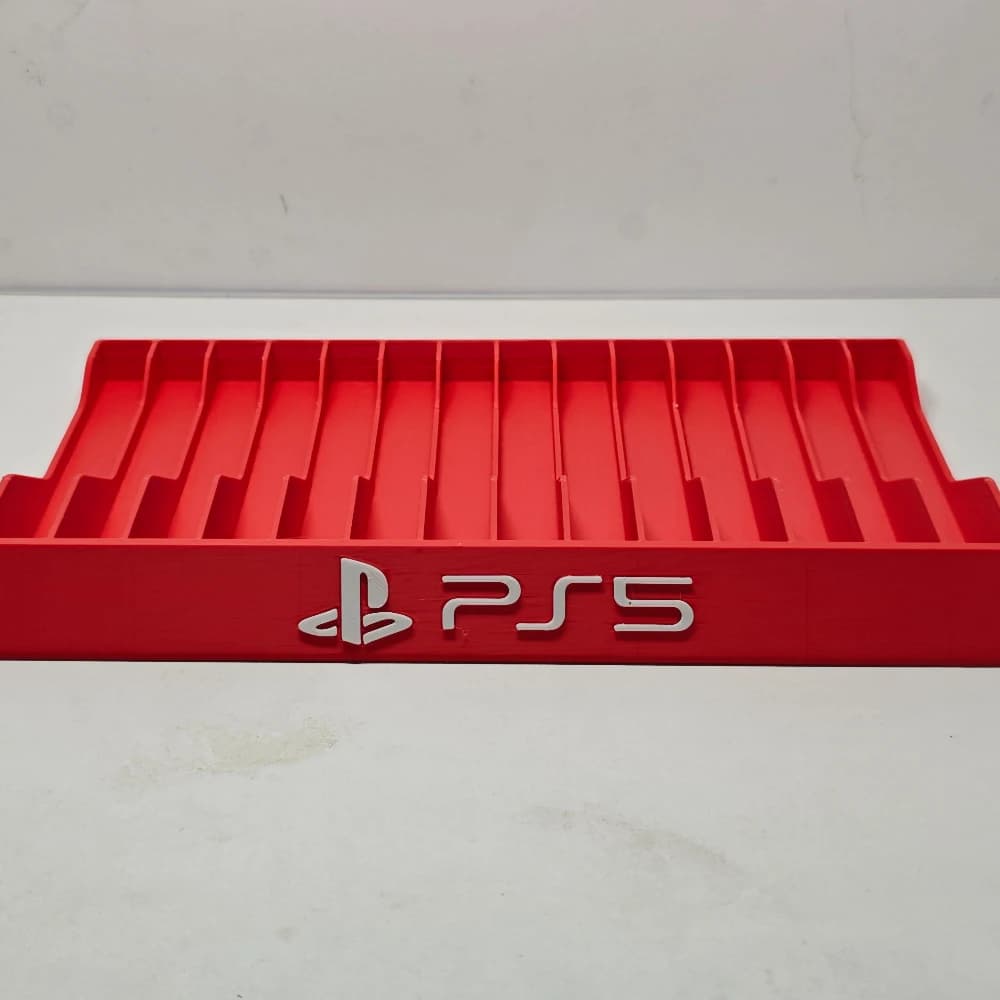 Elegante supporto per dischi di gioco stampato in 3D per PS5, portaoggetti per 14 dischi, protegge la collezione, organizer da scrivania, espositore.