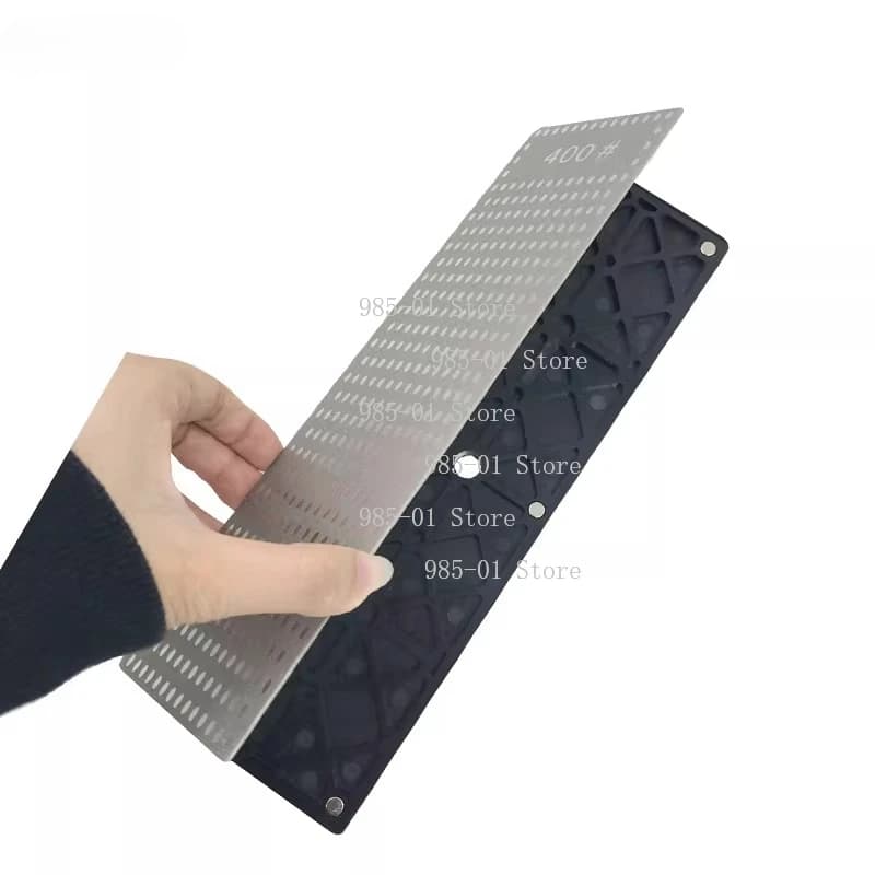 Nuova Pietra per Affilare a Doppia Faccia con Diamante, 400 # & 1200 # Affilatore per Lame di Pattini da Ghiaccio