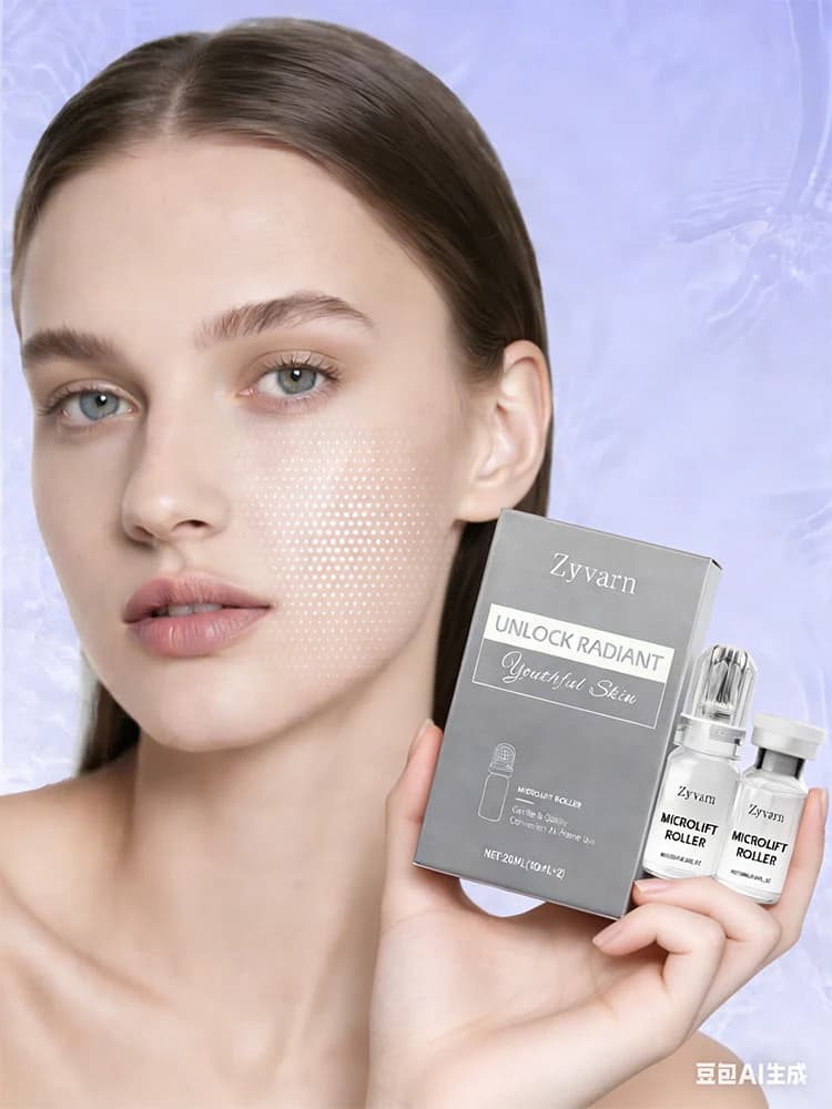 Siero Viso Rinnovante con Oligopeptidi e Microaghi per Pelli Sensibili, Idratante e Levigante con Acido Ialuronico