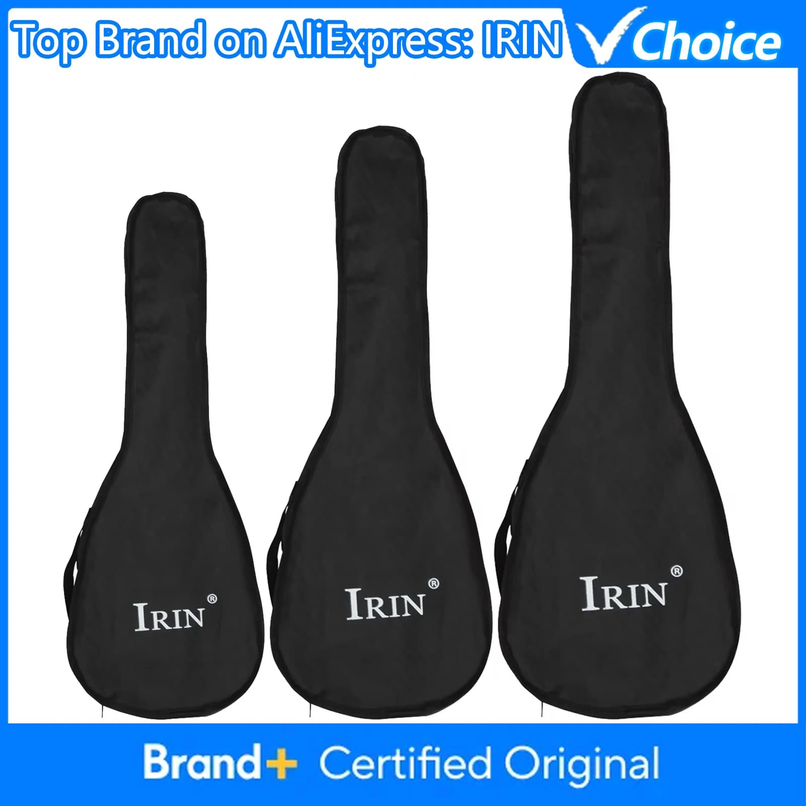 Borsa per Ukulele IRIN, Custodia Morbida a Strato Singolo, Borsa a Tracolla Portatile per Chitarra da 21/23/26 Pollici, Accessori Imbottiti per Strumenti