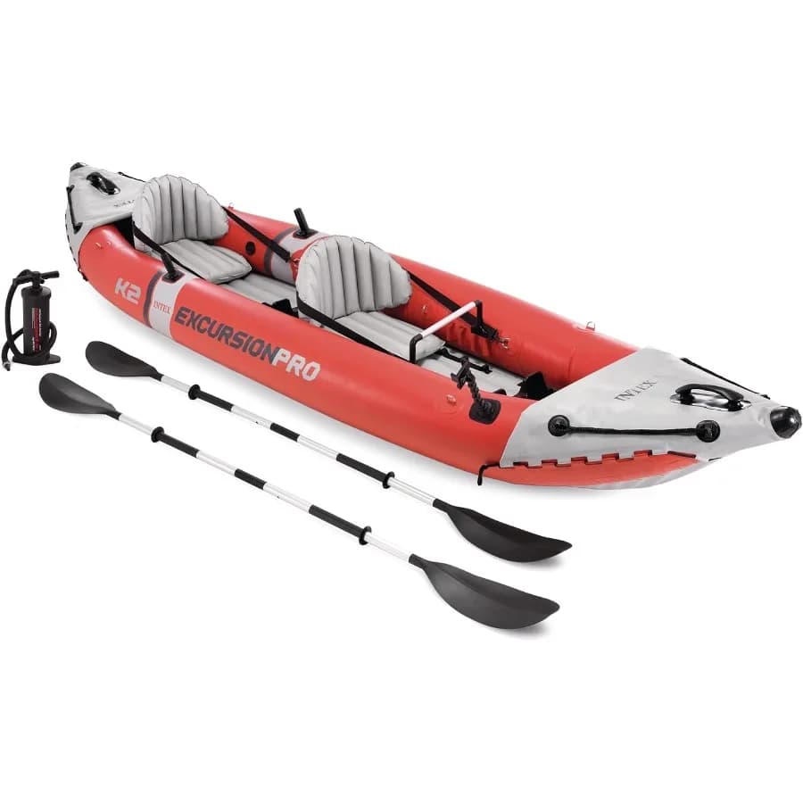 INTEX Excursion Pro K2 Inflatable Kayak 2-Person Set with Paddles & Pump