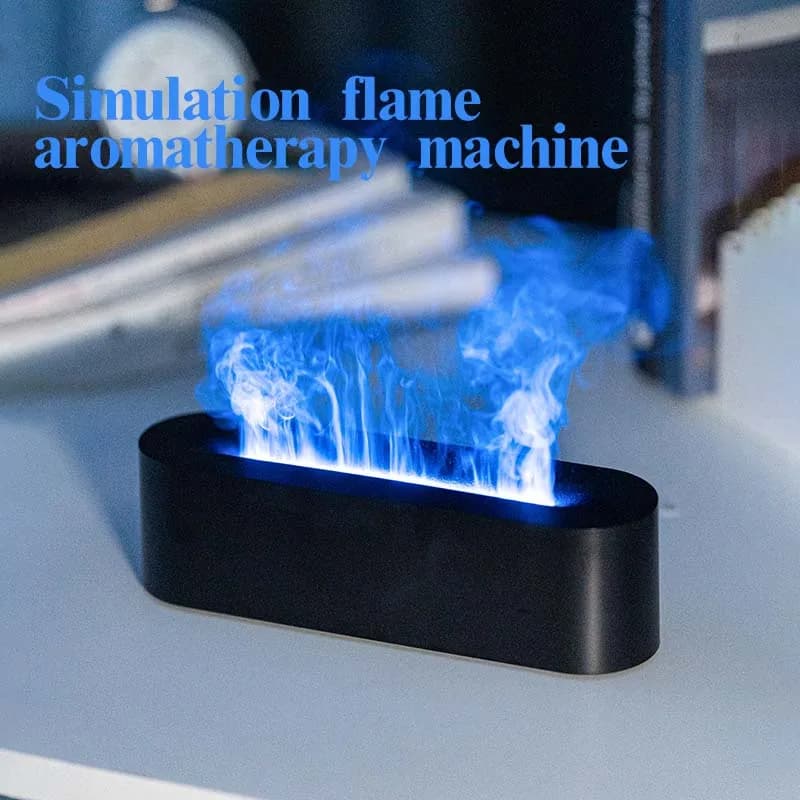 Ultrasonic Cool Mist Simulated Flame Aroma Diffuser Portable Essential Oil Aromatherapy Humidifier For Home Use