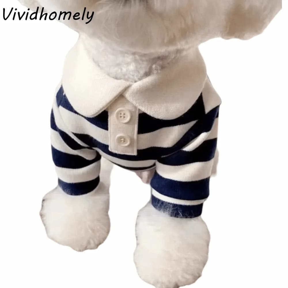 Abiti per animali domestici Camicia a righe per cani stile colletto Comode magliette morbide per cani Gilet rinfrescante Gilet per gatti traspirante per cuccioli di cani Gatti