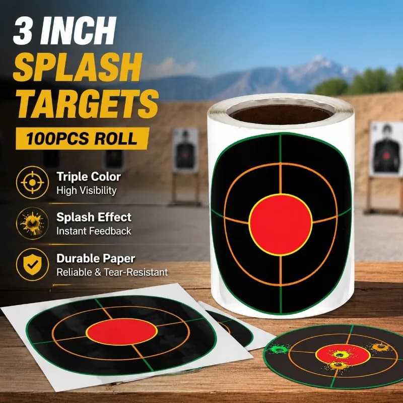 Shooting Practice Target Stickers Self-adhesive Training Target Labels Impact Visible Tags for Airsoft Archery Shooting Sport