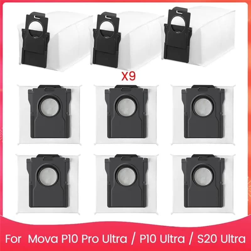 Replacement Dust Bags For Mova P10 Pro Ultra / P10 Ultra / S20 Ultra Self-Empty Station Robot Vacuum Cleaner Spare Parts-[Mriae
