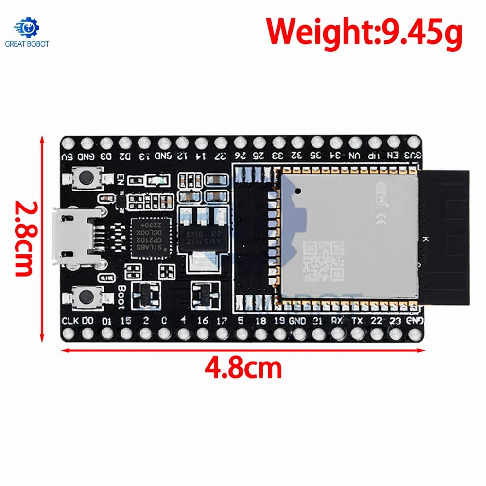 BS ESP32-DevKitC Development Core Board, ESP32-32D ESP32-32U WiFi Bluetooth Module Compatible with for Arduino
