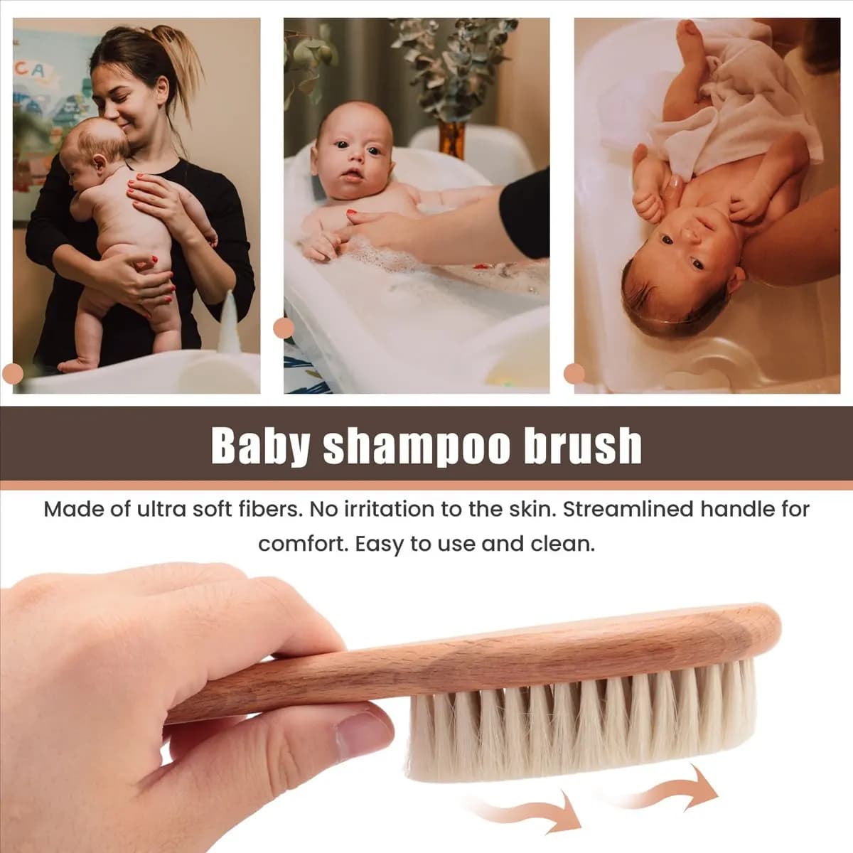[BLACKFRIDAY]Wooden Handle Hairdressing Soft Fiber Brush Barber Neck Duster Cleaning Remove Brush Hair Styling Tools