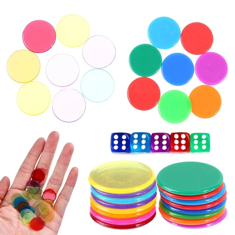 50/100 pz 19mm Poker Chip Giocattoli Disco di Plastica Bingo Chip Gioco Da Tavolo Accessori Gioco Scacchi Giochi Da Tavolo Puntelli Gamecoin TMZ