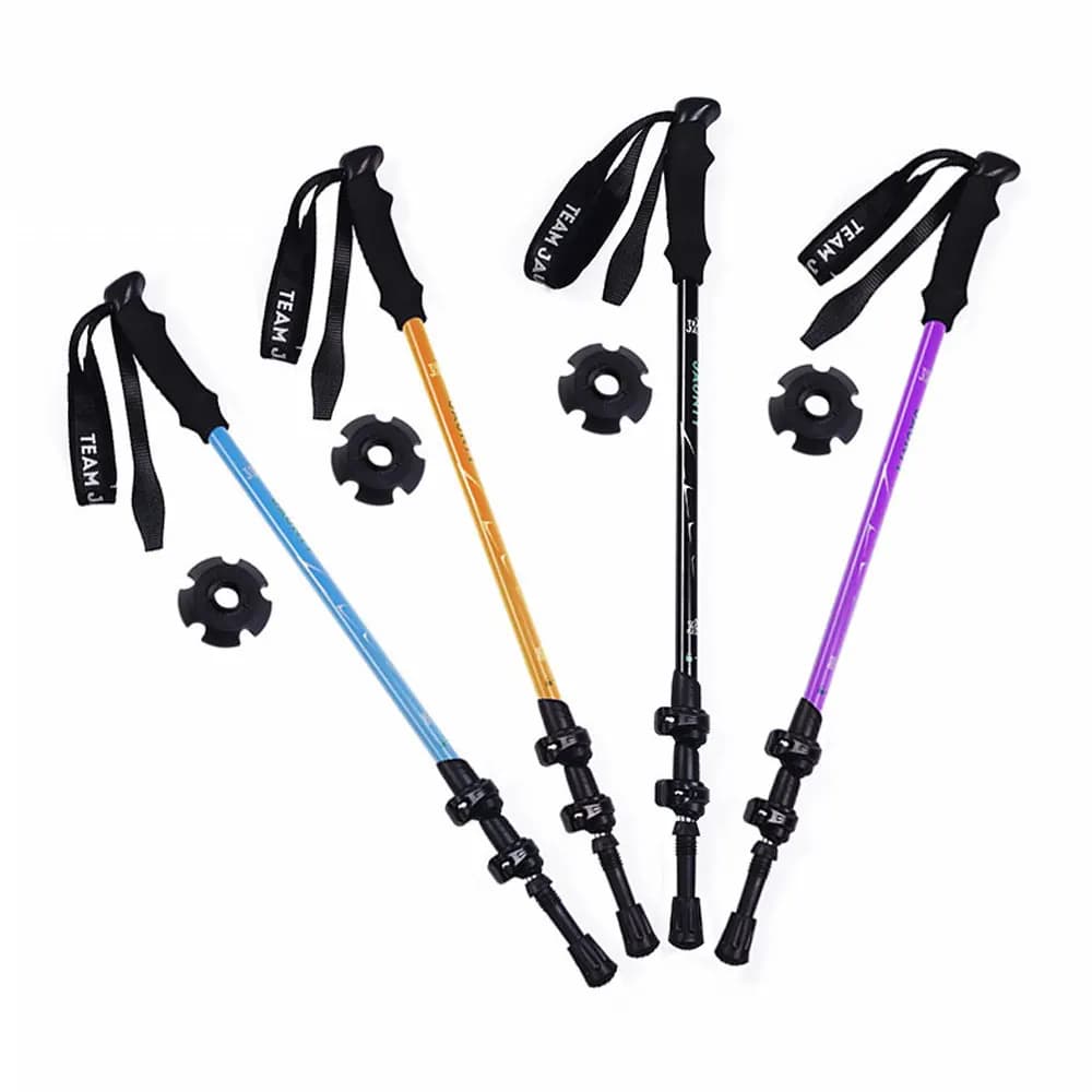 Trekking poles 7075 Aluminum alloy Three-section telescopic outer block Trekking pole Straight sleeve ZK50S