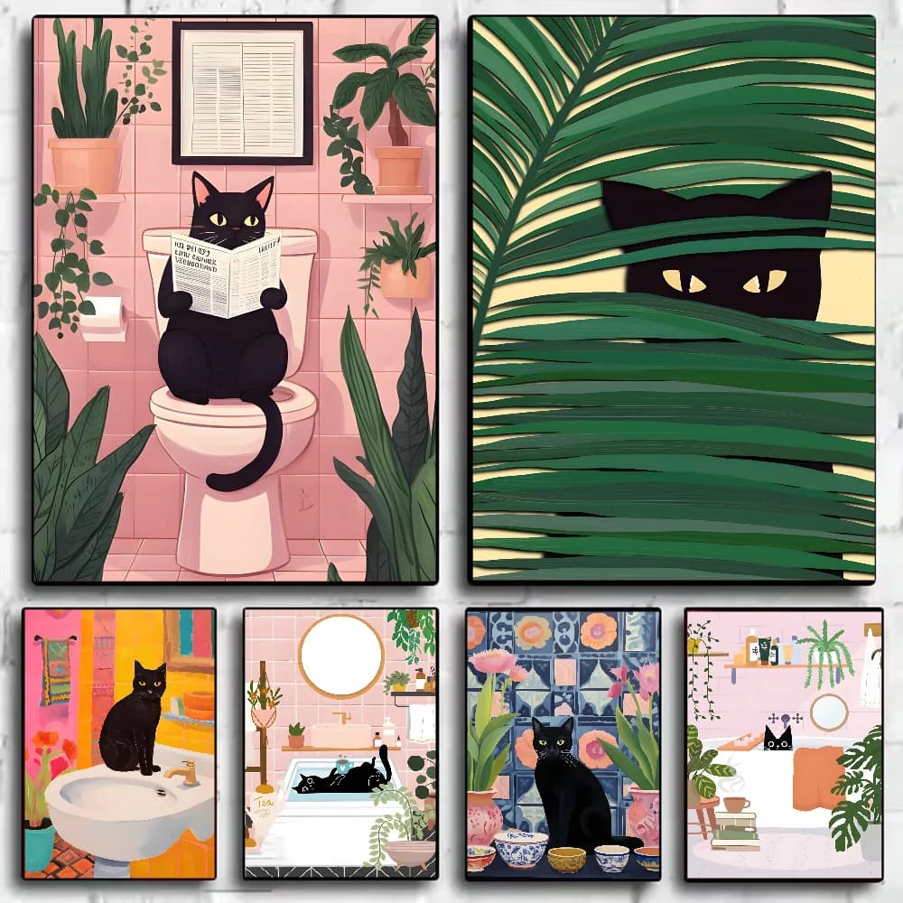 Camera da letto verde e gatto Pittura diamante 5D Punto croce Kit mosaico Decorazione domestica Adesivi murali Regalo fatto a mano fai-da-te