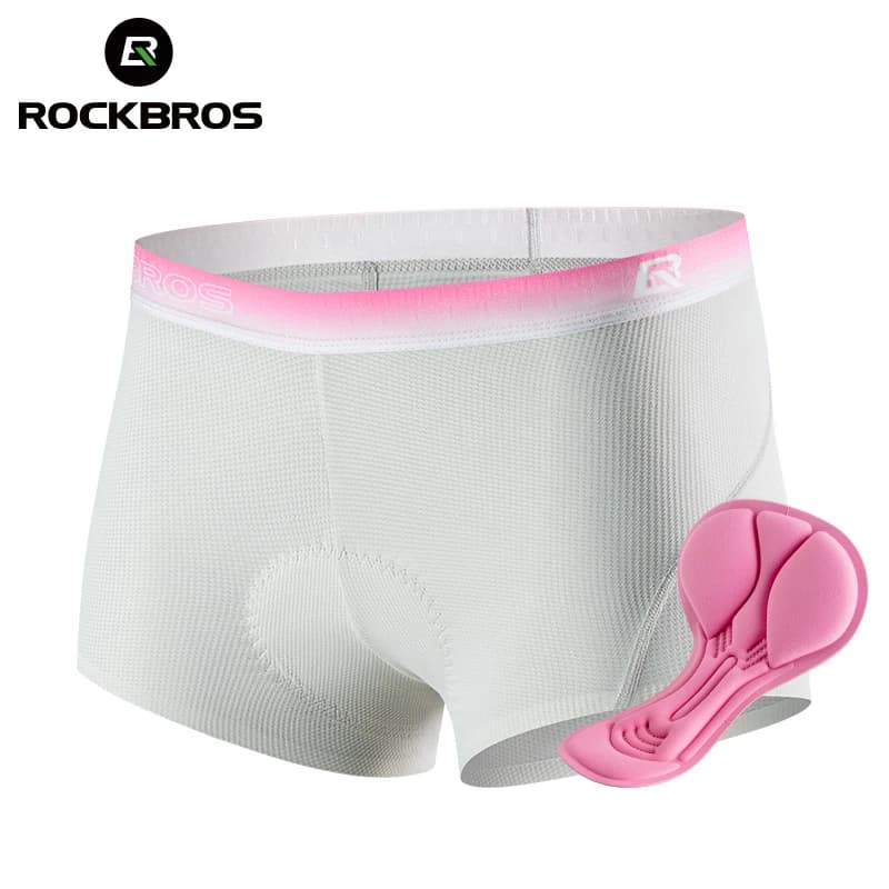 ROCKBROS Women Bicycle Base Underpants 3D Cushion Pad Shockproof MTB Road Bike Sports Shorts Underwear Breathable Cycling Bottom